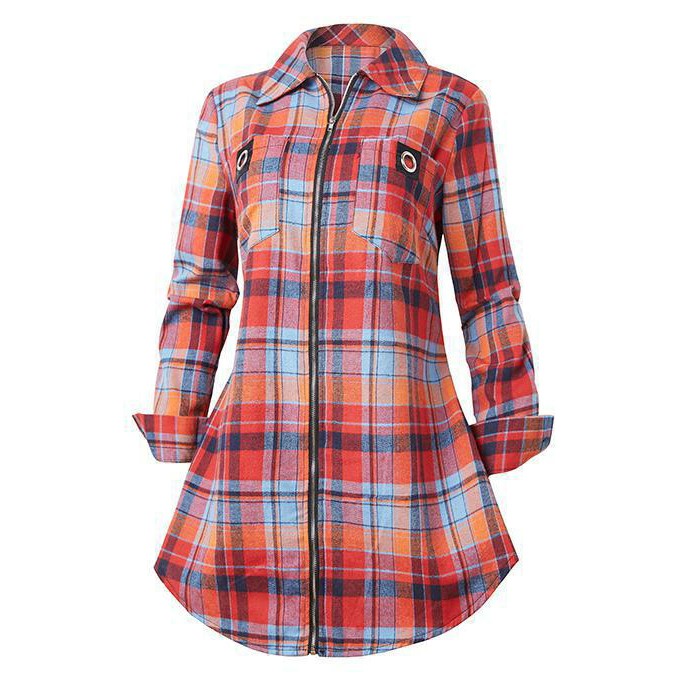 Gaun Kemeja Lengan Panjang Ber - Winter Clothing For Women ulasan dan harga