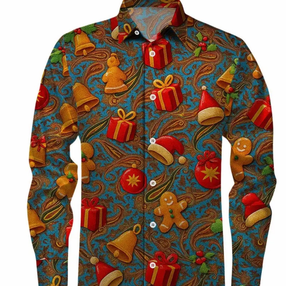 Kemeja Natal Pria Lengan Panja - Winter Clothing Gift Ideas ulasan dan harga