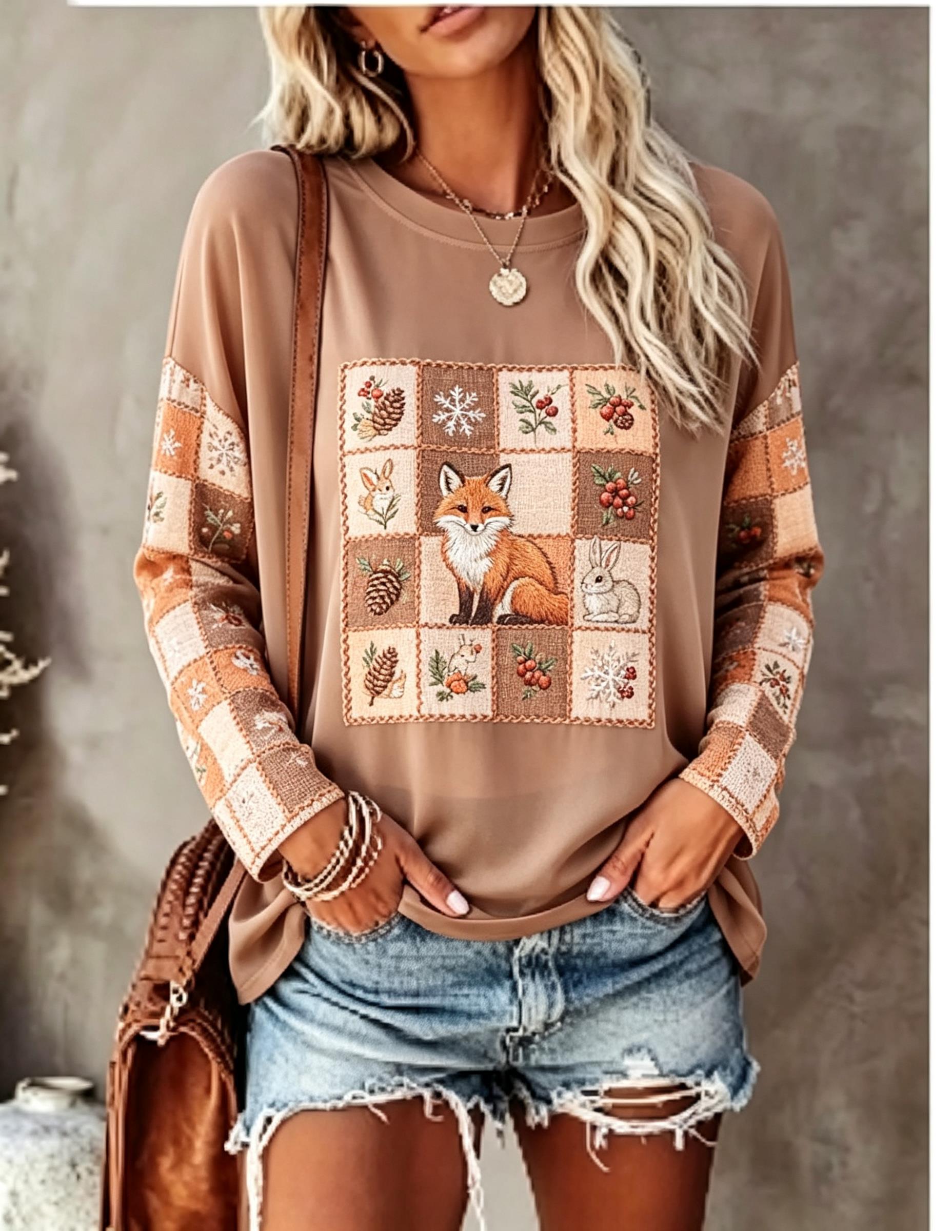Kaos Lengan Panjang Wanita den - Winter Clothing For Women ulasan dan harga